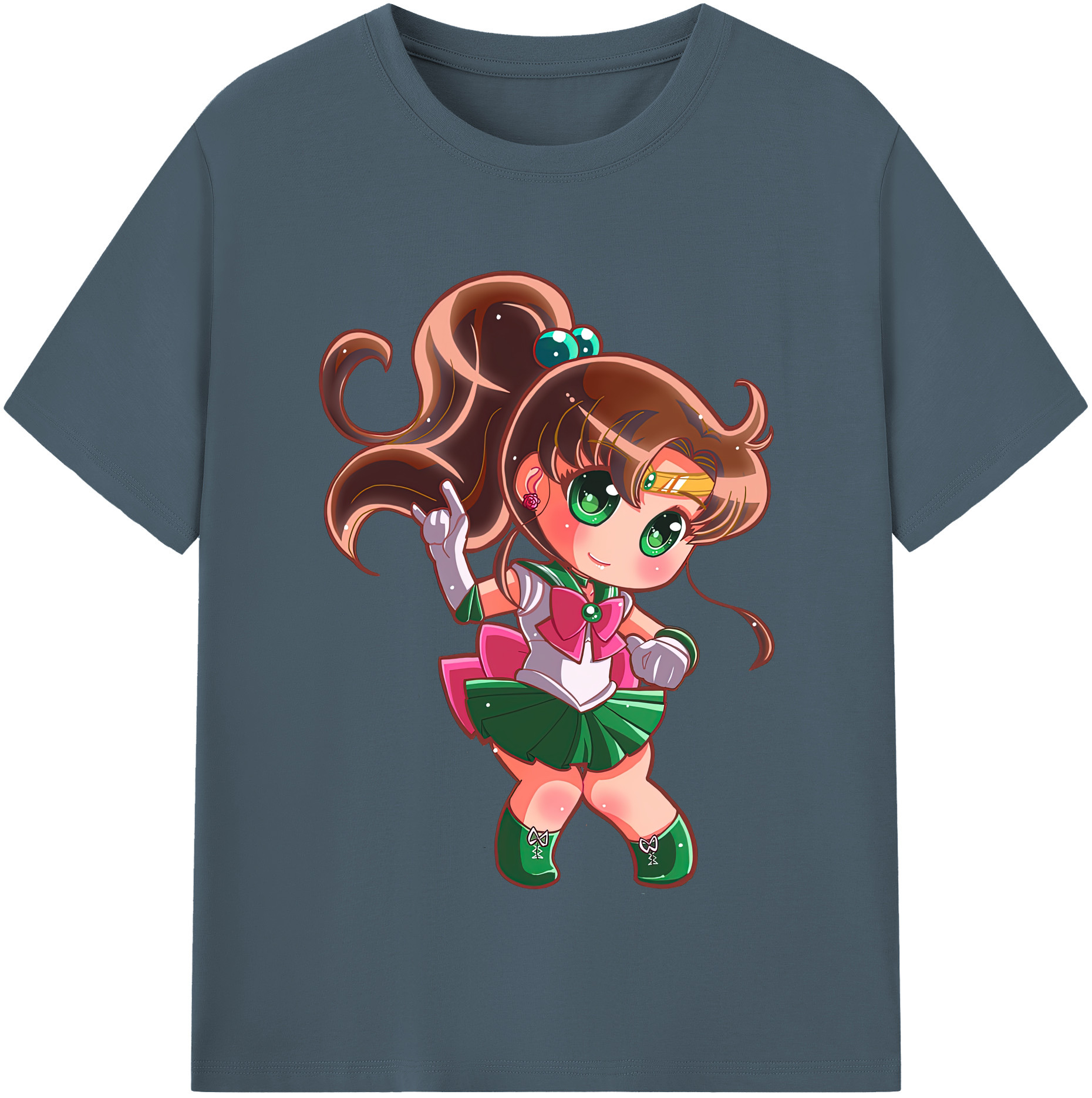 （画像用） 美少女戦士セーラームーン 木野 まこと きの まこと Sailor Moon Kino Makoto （セーラージュピター；Sailor Jupiter） 綿100％半袖Tシャツ（フロントプリント）